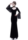 Black Velvet Mermaid Victorian Dress D3004