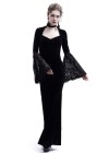 Black Velvet Mermaid Victorian Dress D3004