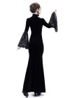 Black Velvet Mermaid Victorian Dress D3004