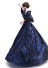 Blue Ball Gown Victorian Costume Dress D3006