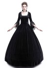 Black Velvet Ball Gown Victorian Gown D3001