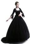 Black Velvet Ball Gown Victorian Gown D3001