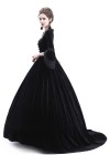 Black Velvet Ball Gown Victorian Gown D3001