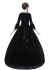 Black Velvet Ball Gown Victorian Gown D3001