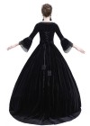 Black Velvet Ball Gown Victorian Gown D3001