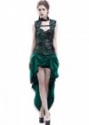 Green Gothic Steampunk Corset Party Dress D1044