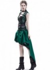 Green Gothic Steampunk Corset Party Dress D1044