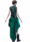 Green Gothic Steampunk Corset Party Dress D1044