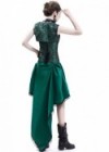 Green Gothic Steampunk Corset Party Dress D1044