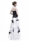 White Black Gothic Punk Prom Wedding Dress D1045