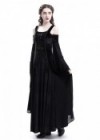 Black Off-The-Shoulder Medieval Dress D2017