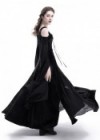 Black Off-The-Shoulder Medieval Dress D2017