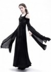 Black Off-The-Shoulder Medieval Dress D2017