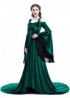 Green Off-the-Shoulder Renaissance Medieval Dress D2024