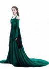 Green Off-the-Shoulder Renaissance Medieval Dress D2024