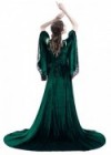 Green Off-the-Shoulder Renaissance Medieval Dress D2024