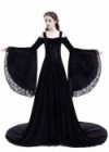 Black Off-the-Shoulder Renaissance Medieval Dress D2025