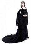 Black Off-the-Shoulder Renaissance Medieval Dress D2025