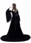 Black Off-the-Shoulder Renaissance Medieval Dress D2025