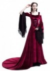 Red Off-the-Shoulder Renaissance Medieval Dress D2026