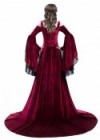 Red Off-the-Shoulder Renaissance Medieval Dress D2026