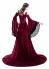 Red Off-the-Shoulder Renaissance Medieval Dress D2026