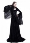 Black Gothic Hooded Vampire Medieval Dress D2022