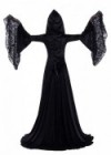 Black Gothic Hooded Vampire Medieval Dress D2022