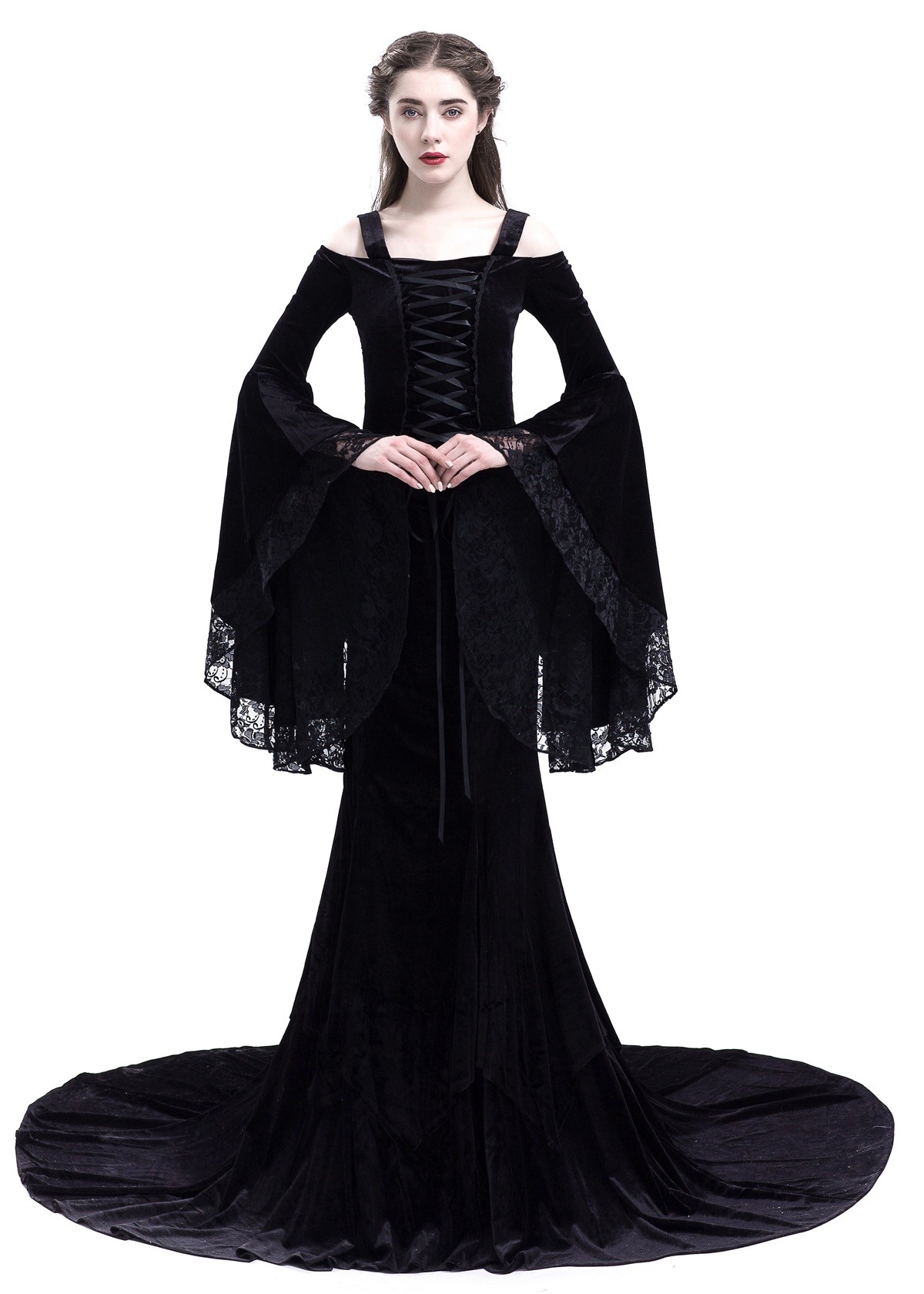 gothic fishtail dress