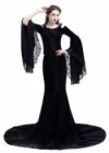 Black Gothic Two Piece Fishtail Medieval Dress D2023