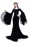 Black Gothic Two Piece Fishtail Medieval Dress D2023