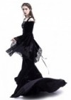 Black Gothic Two Piece Fishtail Medieval Dress D2023
