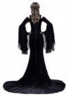 Black Gothic Two Piece Fishtail Medieval Dress D2023