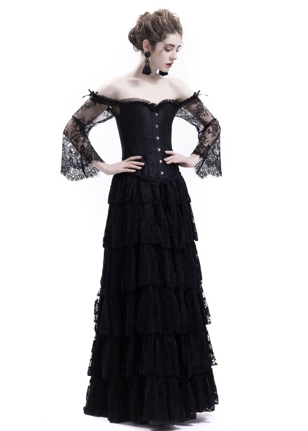 Gothic Lace Polyester Corset Dress – GTHIC