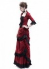 Red Victorian Bustle Dress D3025