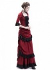 Red Victorian Bustle Dress D3025