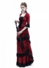 Red Victorian Bustle Dress D3025