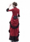 Red Victorian Bustle Dress D3025