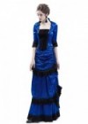 Blue Victorian Bustle Dress D3026