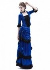 Blue Victorian Bustle Dress D3026