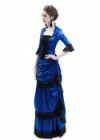 Blue Victorian Bustle Dress D3026