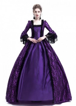 Purple Ball Gown Victorian Masquerade Dress D3017