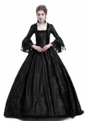 Black Ball Gown Victorian Masquerade Dress D3018