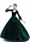 Green Velvet Ball Gown Victorian Gown D3009