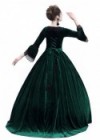 Green Velvet Ball Gown Victorian Gown D3009