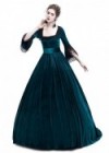 Blue Velvet Ball Gown Victorian Gown D3010