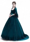 Blue Velvet Ball Gown Victorian Gown D3010