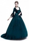 Blue Velvet Ball Gown Victorian Gown D3010