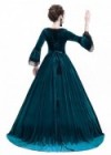 Blue Velvet Ball Gown Victorian Gown D3010