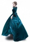 Blue Velvet Ball Gown Victorian Gown D3010